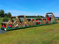 Piepūšamā atrakcija militārā trase Piepūšamās atrakcijas noma militārā trase